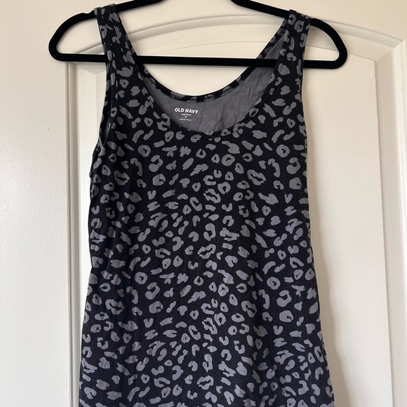 Old Navy Tops - Old Navy Women's Black and Gray Leopard Print Tank Top